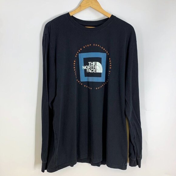 The North Face Men's GEO Never Stop Exploring Cotton Long Sleeve T Shirt Size XL - Picture 1 of 12